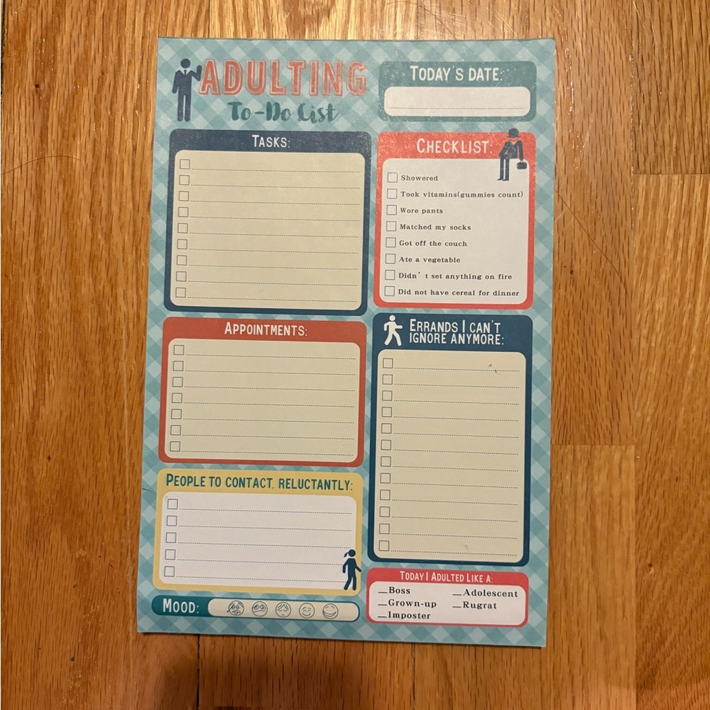 Adulting To-Do List Notepad
